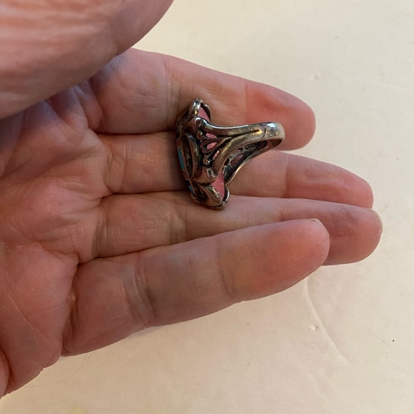 Beautiful Sterling Silver Turquoise Ring Size 7 - Picture 3 of 5